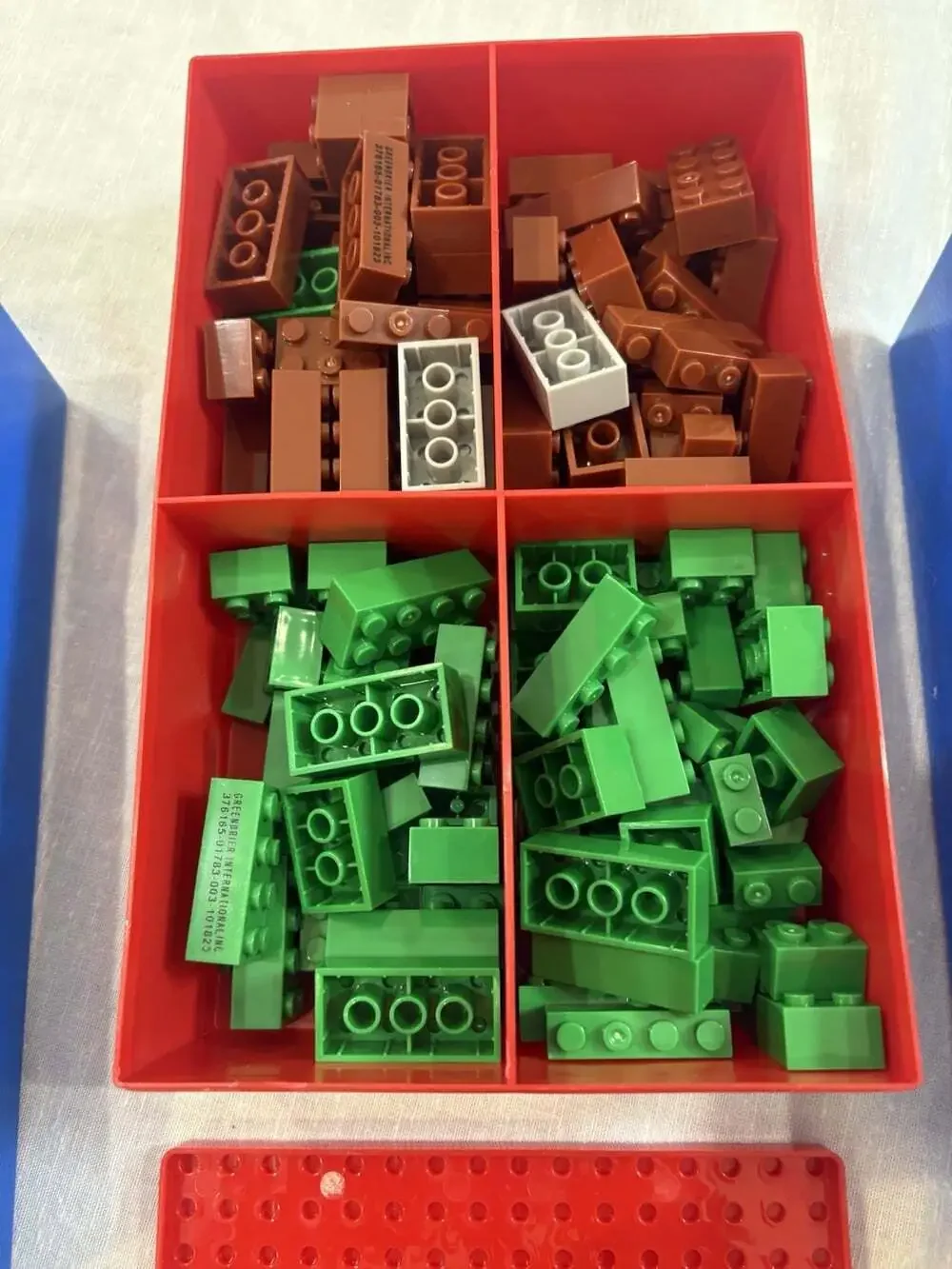 Lego Lot Of 3 Brick Organization 8”x 5” With 342 Universal Pieces